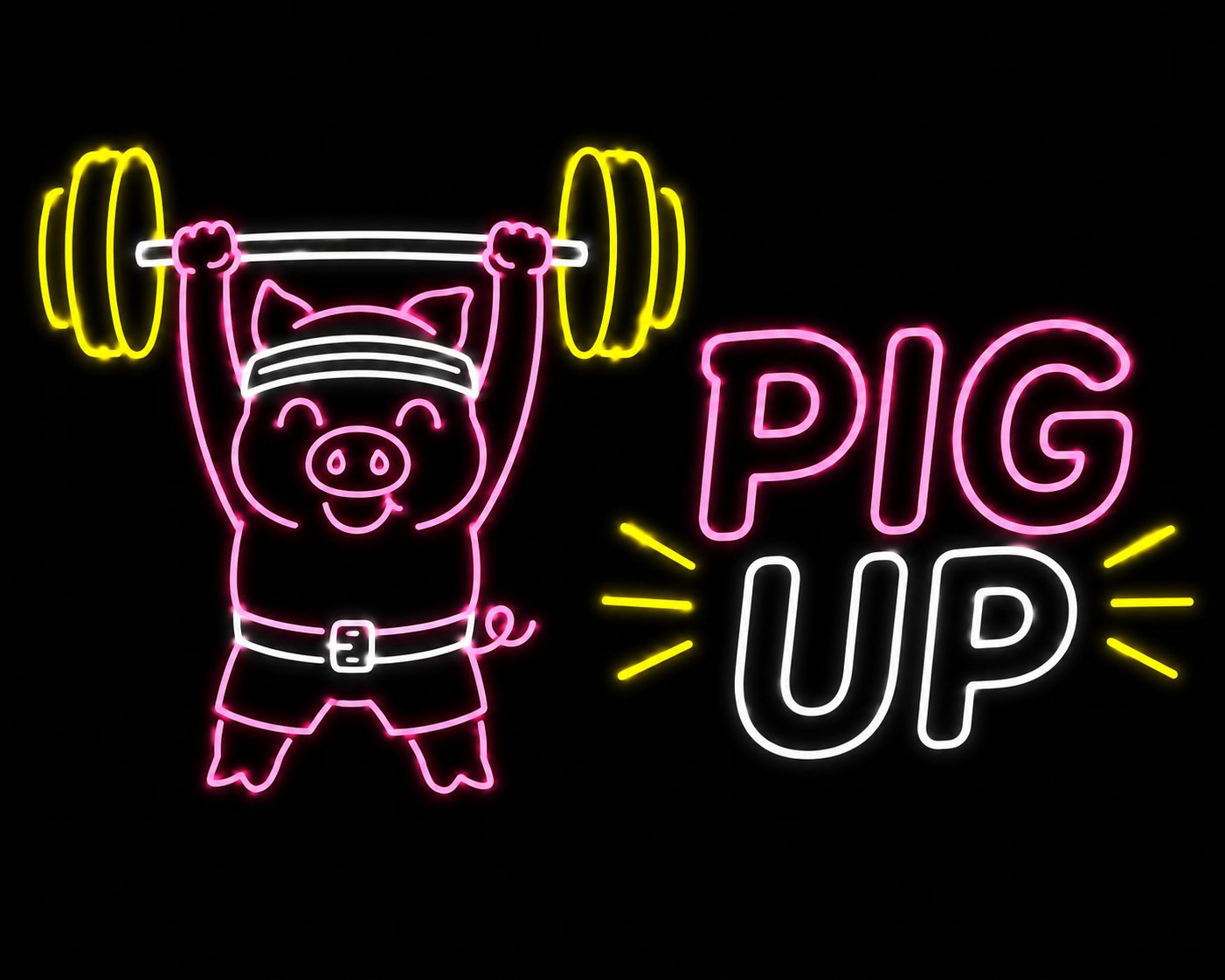 Letrero neón: Pig Up